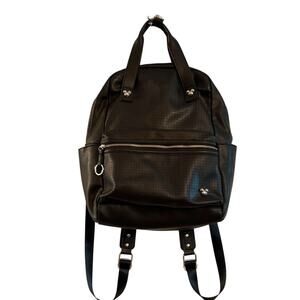 Black Disney Parks Pin Flair Backpack Icon Mickey Faux Leather Vegan Leather